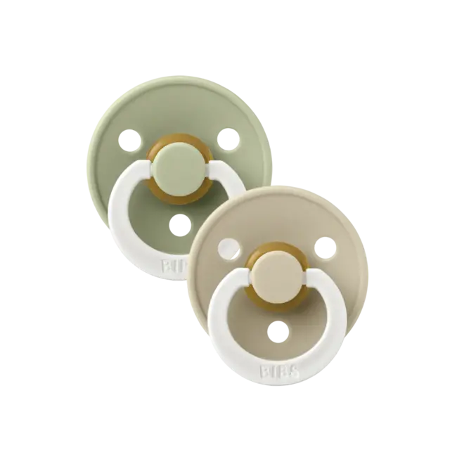 Bibs BiBS - Glow in the Dark - Maat 1 - Fopspeen - Rond - Sage/Vanilla