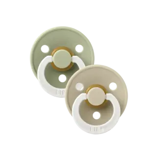 Bibs BiBS - Glow in the Dark - Maat 3 - Fopspeen - Rond - Sage/Vanilla