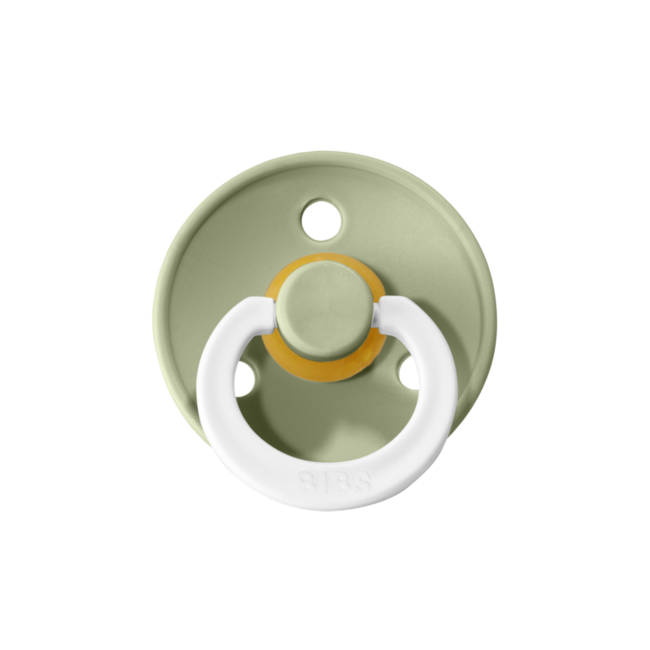 BiBS - Glow in the Dark - Maat 3 - Fopspeen - Rond - Sage/Cloud
