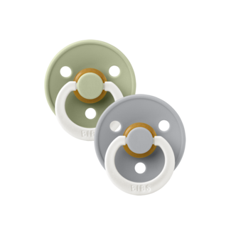 Bibs BiBS - Glow in the Dark - Maat 3 - Fopspeen - Rond - Sage/Cloud