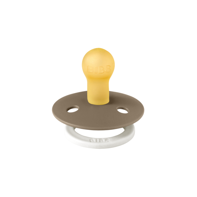 BiBS - Glow in the Dark - Maat 3 - Fopspeen - Rond - Vanilla/Dark Oak