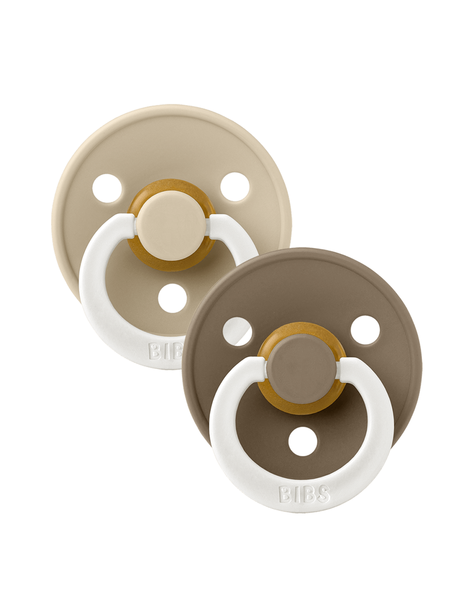 Bibs  Glow in the Dark - Maat 3 - Fopspeen - Rond - Vanilla/Dark Oak