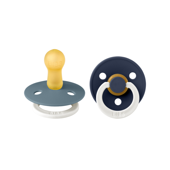 BiBS - Glow in the Dark - Maat 1 - Fopspeen - Rond - Petrol/Deep Space