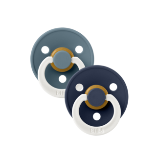 Bibs BiBS - Glow in the Dark - Maat 1 - Fopspeen - Rond - Petrol/Deep Space