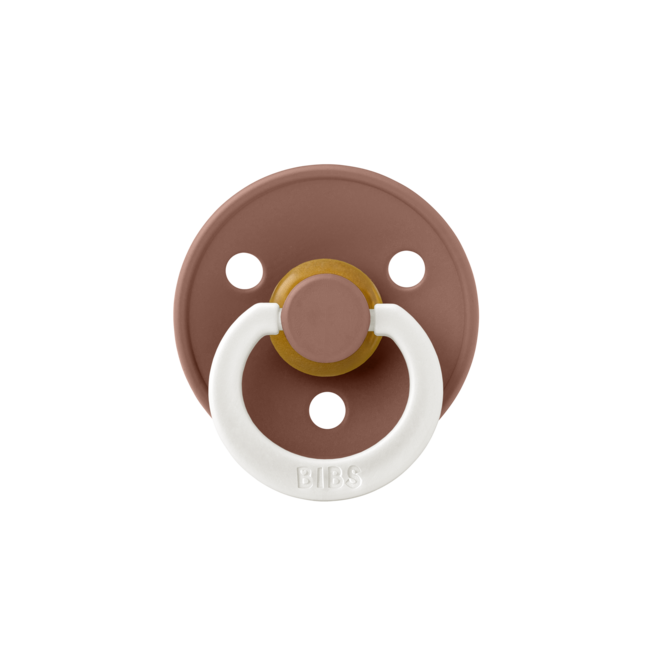 BiBS - Glow in the Dark - Maat 2 - Fopspeen - Rond - Blush/Woodchuck