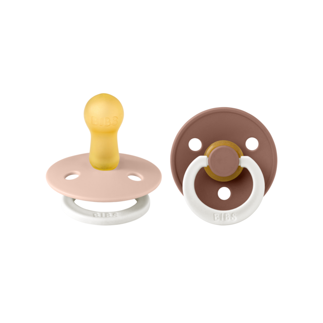 BiBS - Glow in the Dark - Maat 2 - Fopspeen - Rond - Blush/Woodchuck