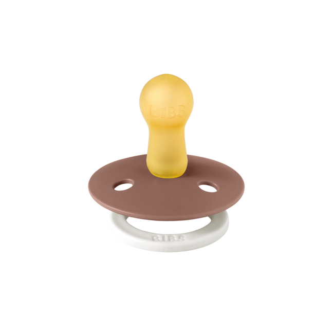 BiBS - Glow in the Dark - Maat 1 - Fopspeen - Rond - Blush/Woodchuck