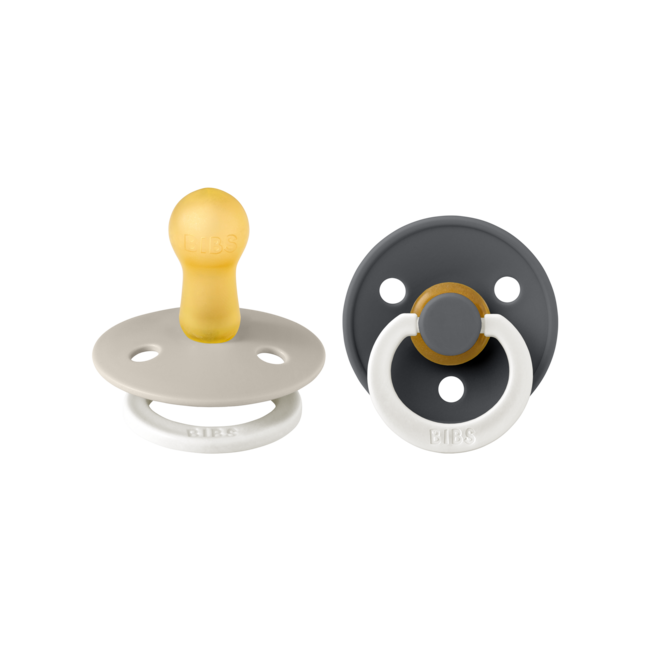BiBS - Glow in the Dark - Maat 1 - Fopspeen - Rond - Sand/Iron
