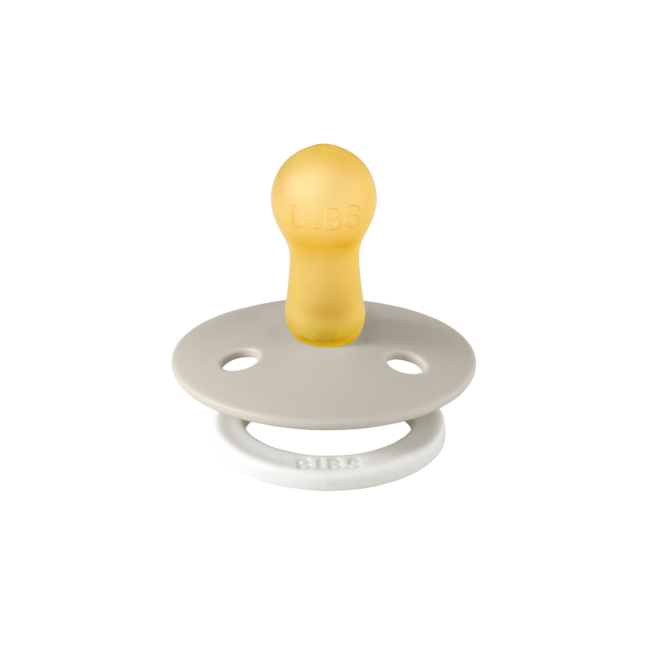 BiBS - Glow in the Dark - Maat 2 - Fopspeen - Rond - Sand/Iron