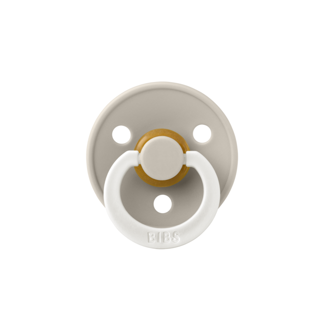 BiBS - Glow in the Dark - Maat 2 - Fopspeen - Rond - Sand/Iron