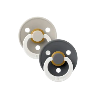 Bibs BiBS - Glow in the Dark - Maat 2 - Fopspeen - Rond - Sand/Iron