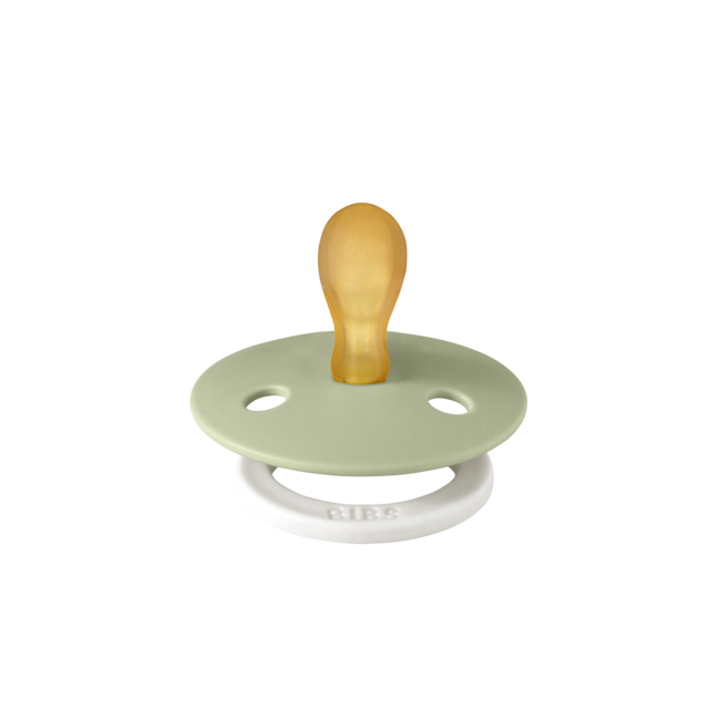 BiBS - Glow in the Dark - Maat 1 - Fopspeen - Symmetrisch - Sage/Cloud