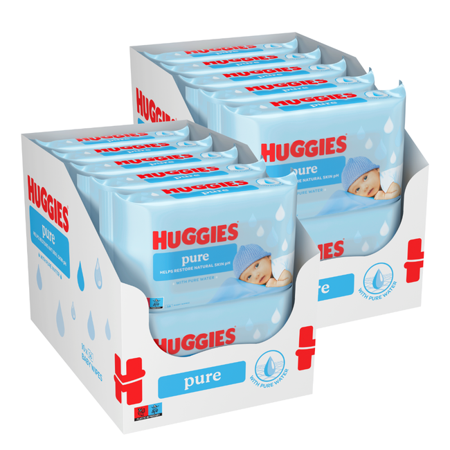 Huggies Huggies - Pure - Billendoekjes - 1120 babydoekjes - 20 x 56