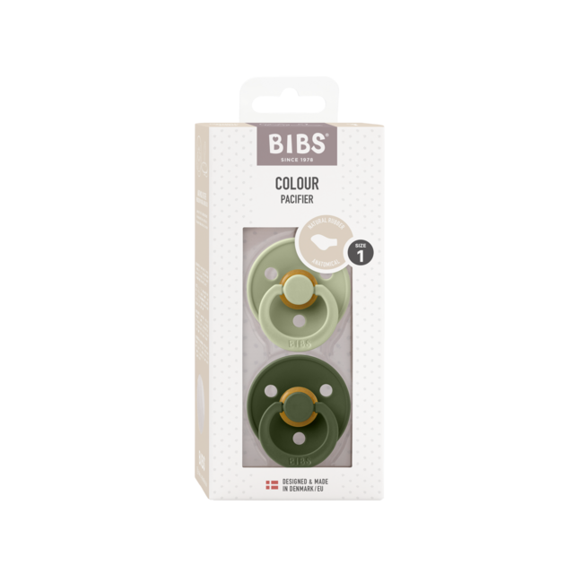 BIBS - Colour Fopspeen - Anatomisch - Maat 1 - Sage/Hunter Green