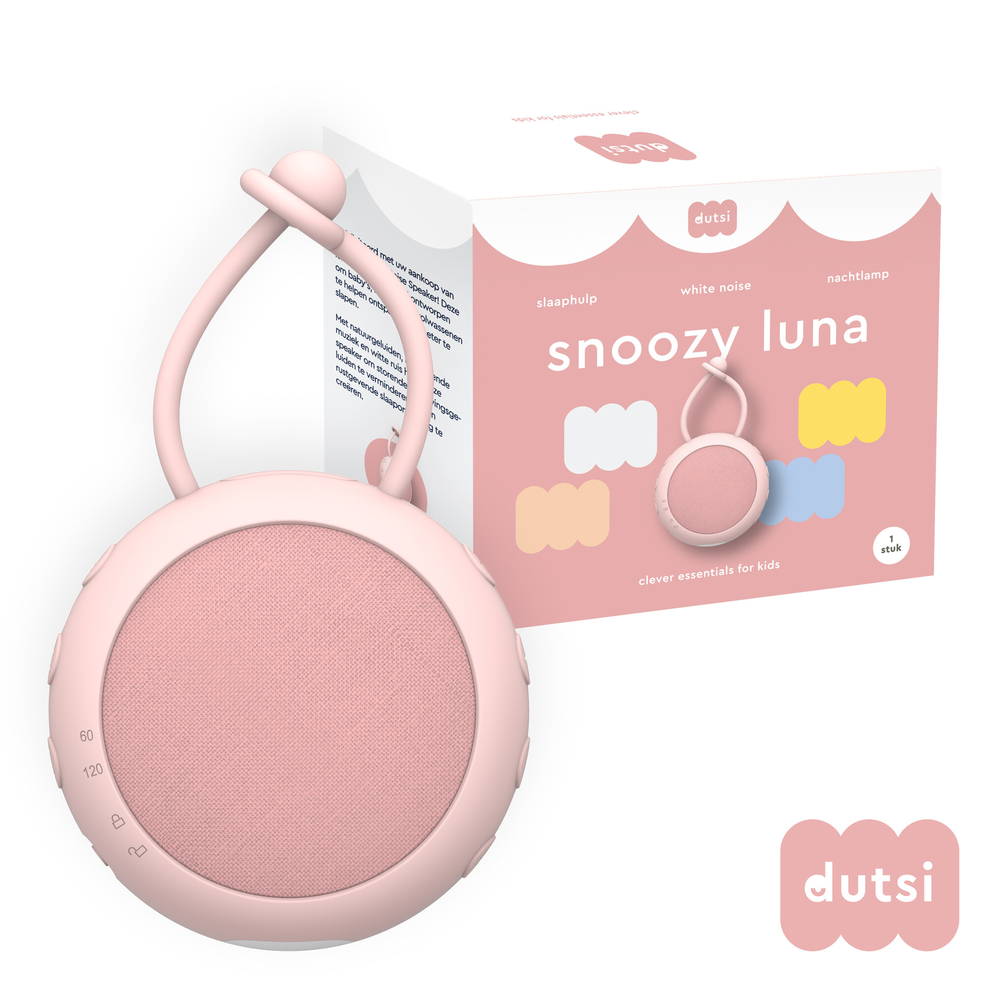 Dutsi – White Noise Machine – Snoozy Luna – Baby Pink