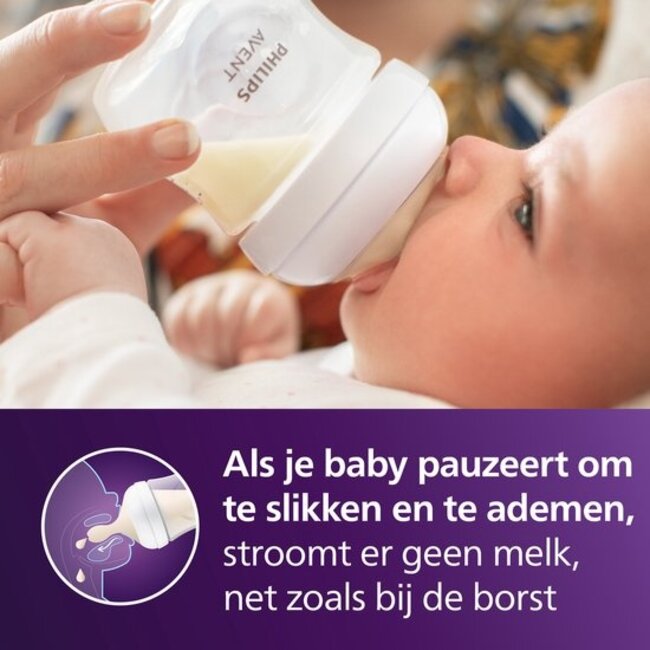 Philips Avent - Natural Response - Babyfles – 330 ml – Love – 6m+
