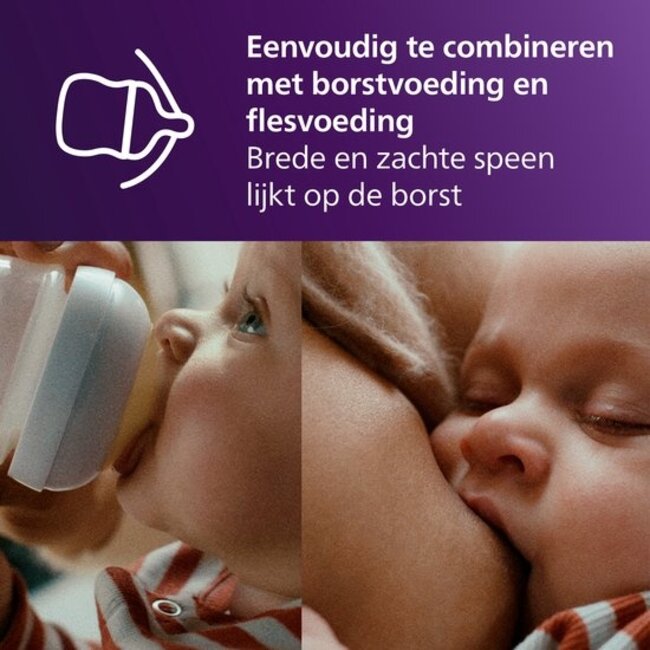 Philips Avent - Natural Response - Babyfles – 330 ml – Love – 6m+