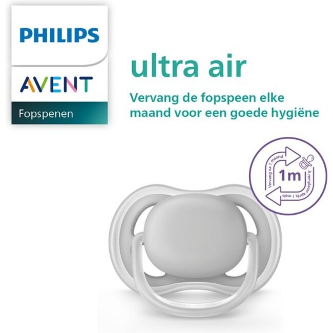 Philips Avent - Ultra Air - Fopspeen – 18+ Maanden – Walvis – 2 Stuks