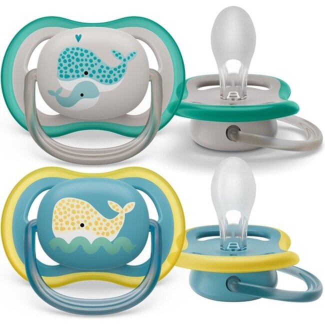 Philips Avent - Ultra Air - Fopspeen – 18+ Maanden – Walvis – 2 Stuks