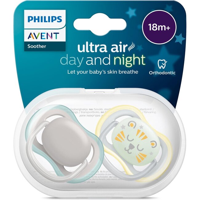 Philips Avent - Ultra Air - Fopspeen – Glow in the Dark – 2 Stuks