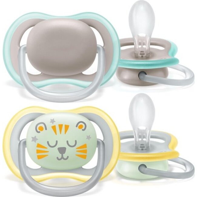 Philips Avent - Ultra Air - Fopspeen – Glow in the Dark – 2 Stuks