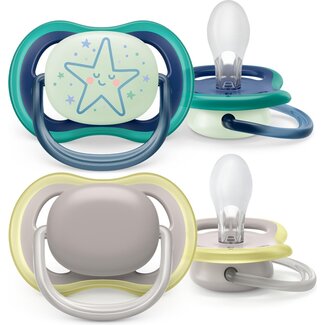 Philips Avent Philips Avent - Ultra Air - Fopspeen - Day & Night – 6-18 maanden – 2 stuks