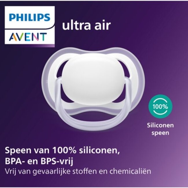 Philips Avent - Ultra Air - Day & Night - Fopspeen - 0-6 maanden – 2 stuks