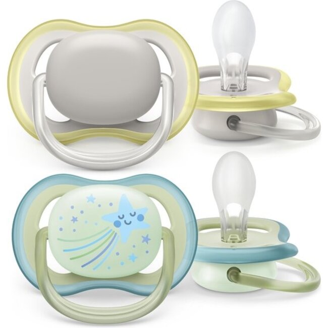 Philips Avent - Ultra Air - Day & Night - Fopspeen - 0-6 maanden – 2 stuks