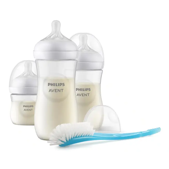 Philips Avent - Natural Response - Newborn Cadeauset –3 Flessen - Flessenborstel