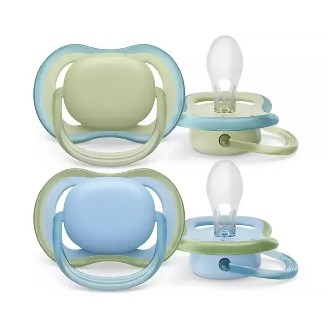 Philips Avent - Ultra Air - Fopspeen – 0-6 maanden - Pistache/Blauw – 2 stuks