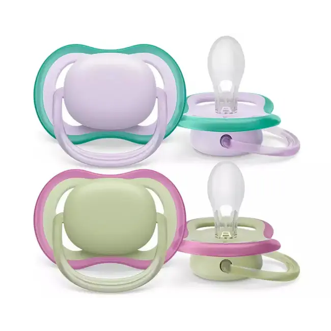 Philips Avent - Ultra Air - Fopspeen – 0-6 maanden - Pistache/Lila – 2 stuks