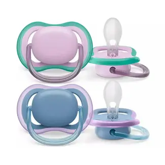 Philips Avent Philips Avent - Ultra Air - Fopspeen – 6-18 maanden - Lila/Blauw – 2 stuks