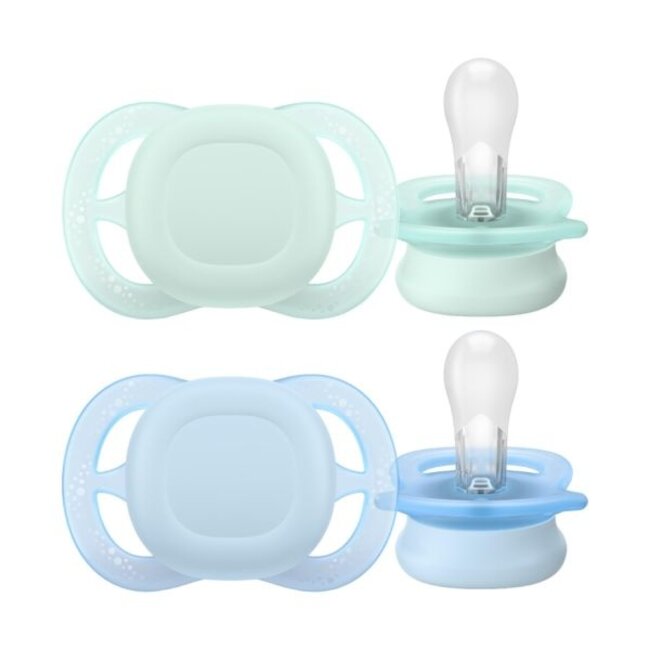 Philips Avent - Ultra Start - Fopspeen – 0-2 maanden – Groen/Blauw - 2 stuks