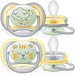 Philips Avent Philips Avent - Ultra Air - Night Fopspeen – 18+ maanden - Wolk/Tijger – 2 stuks