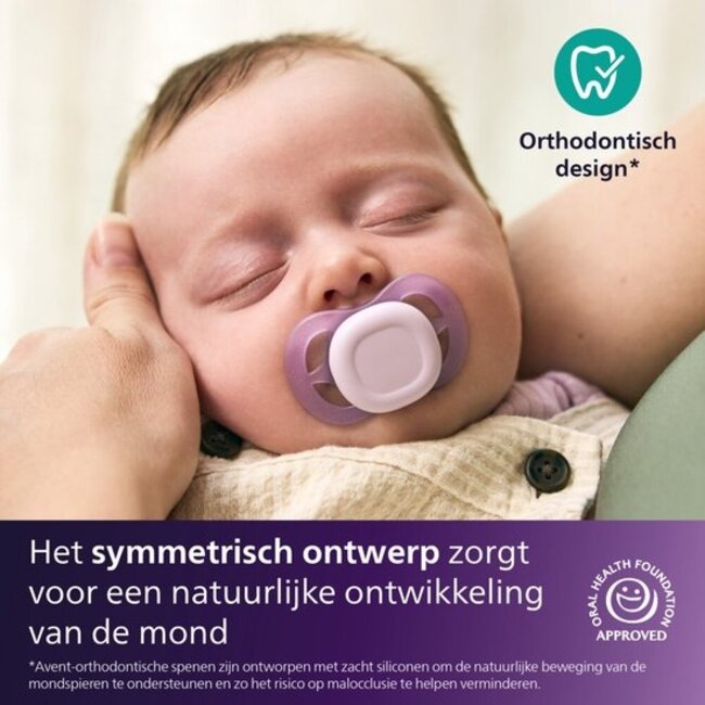 Philips Avent - Ultra Start - Fopspeen – Glow in the Dark – 0-2 maanden – 2 stuks