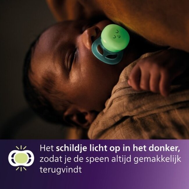 Philips Avent - Ultra Start - Fopspeen – Glow in the Dark – 0-2 maanden – 2 stuks