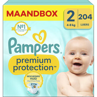 Pampers Pampers - Premium Protection - Maat 2 - Maandbox - 204 Stuks - 4-8 kg