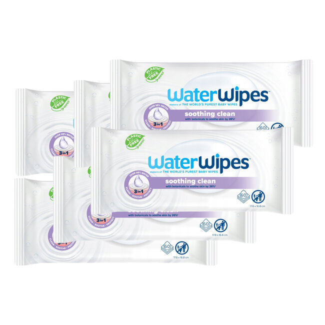 Waterwipes Soothing Clean Billendoekjes - 6 Pack - 360 doekjes