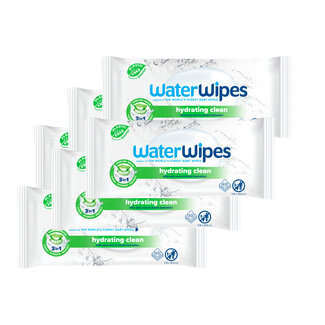 Waterwipes WaterWipes Hydrating Clean Billendoekjes – 6 Pack – 360 Babydoekjes met Aloe Vera