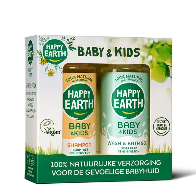 Happy Earth - Baby & Kids – 2x100ml – 100% Natuurlijke Verzorging