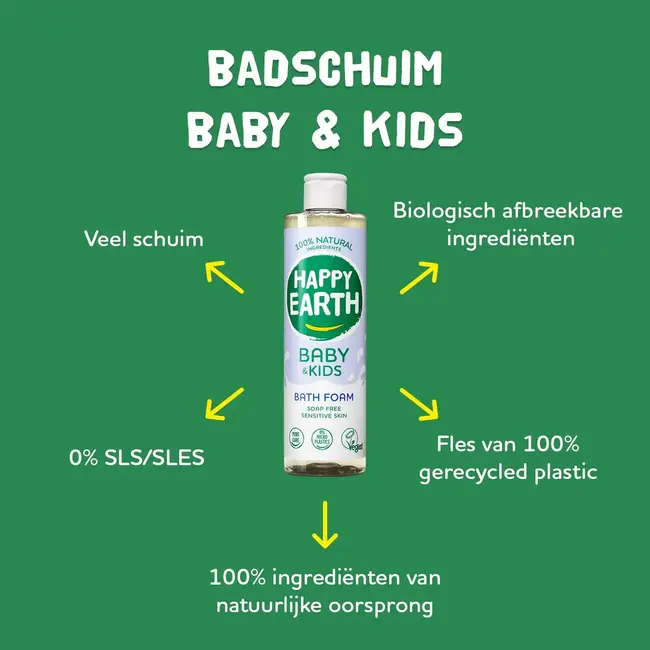Happy Earth - Badschuim - Baby & Kids – 300ml