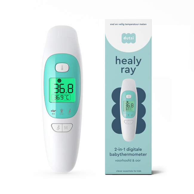 Dutsi Thermometer - Oorthermometer & Voorhoofd Thermometer - Digitale Koortsthermometer voor Baby & Volwassene - Snel & Nauwkeurig - Inclusief batterijen