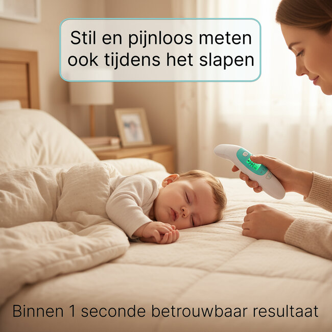 Dutsi Thermometer - Oorthermometer & Voorhoofd Thermometer - Digitale Koortsthermometer voor Baby & Volwassene - Snel & Nauwkeurig - Inclusief batterijen