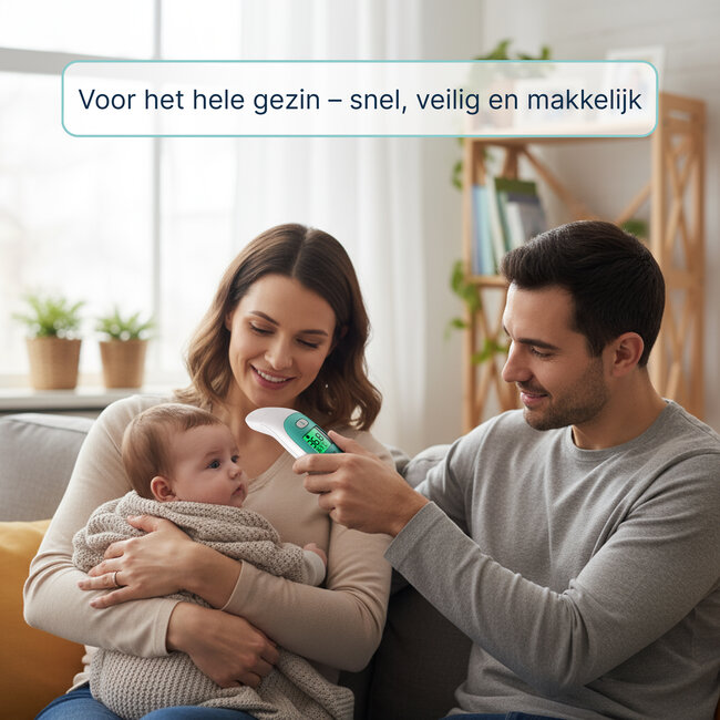 Dutsi Thermometer - Oorthermometer & Voorhoofd Thermometer - Digitale Koortsthermometer voor Baby & Volwassene - Snel & Nauwkeurig - Inclusief batterijen