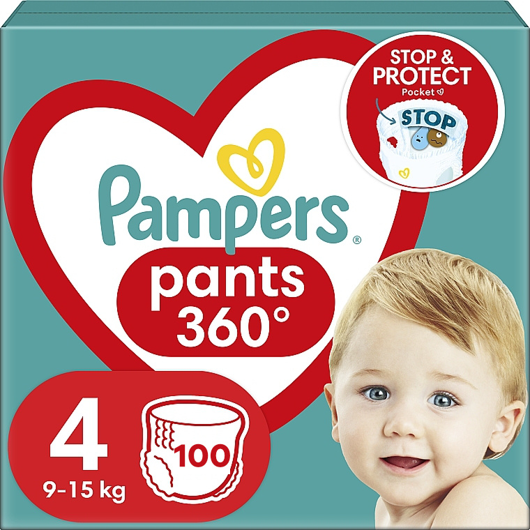 Pampers  Baby Dry Pants - Maat 4 - Megapack - 100 stuks - 9/15KG