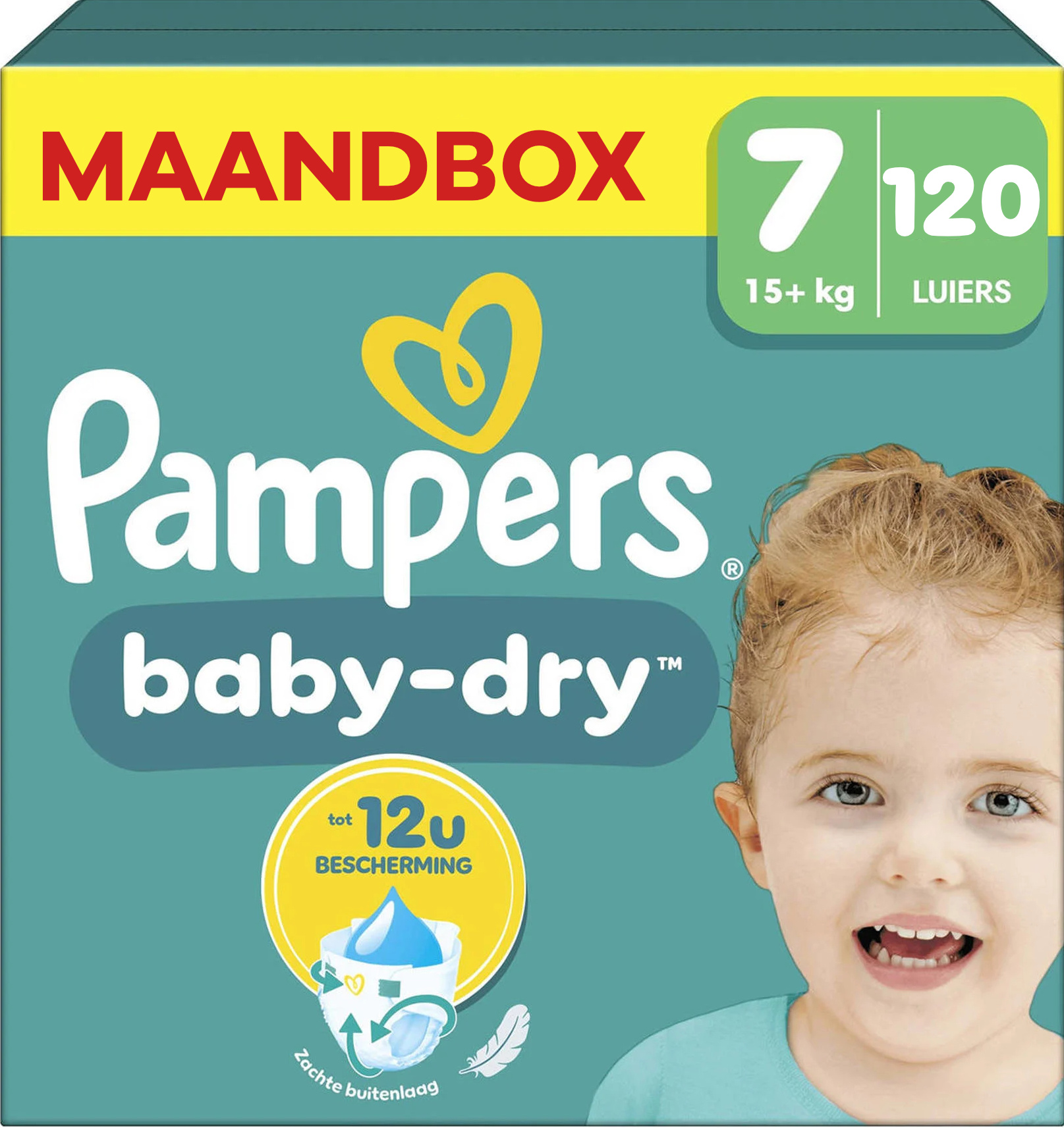 Pampers  Baby Dry - Maat 7 - Maandbox - 120 stuks - 15+ KG