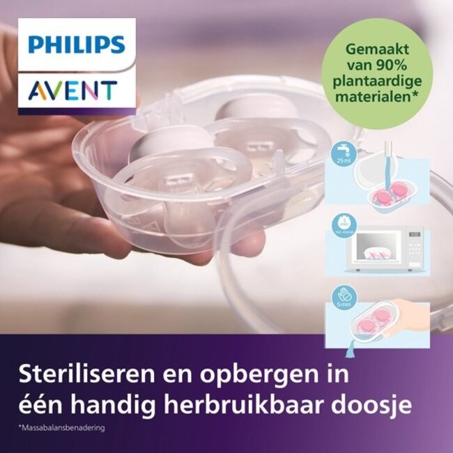 Philips Avent - Ultra Soft - Fopspeen - Geel/Blauw – 0-6 maanden – 2 stuks