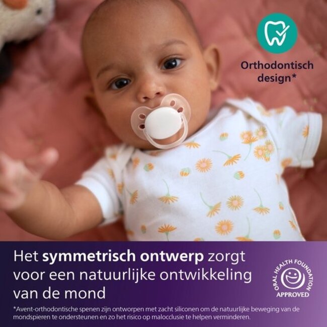 Philips Avent - Ultra Soft - Fopspeen - Geel/Blauw – 0-6 maanden – 2 stuks