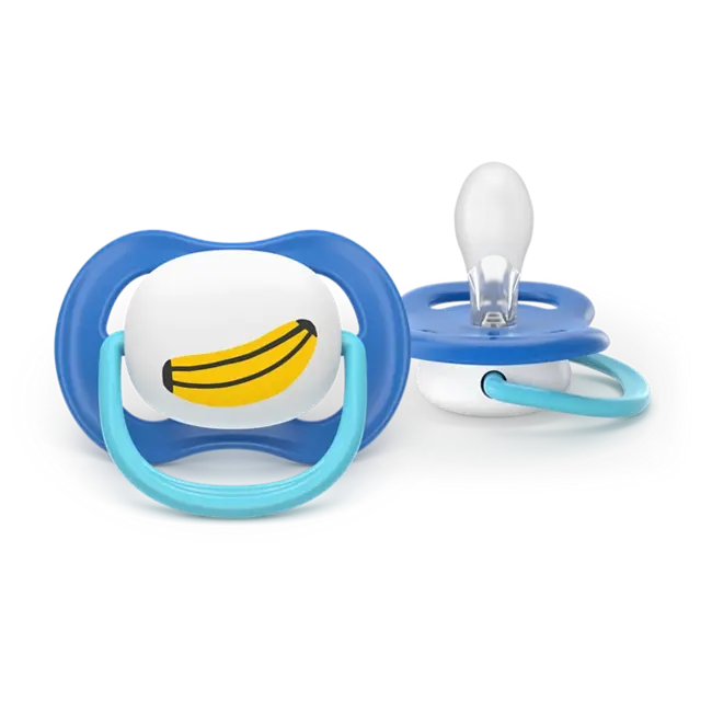 Philips Avent - Ultra Air - Fopspeen - Aap/Banaan – 6-18 maanden – 2 stuks