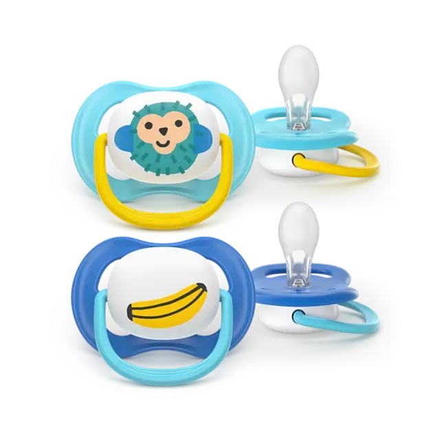 Philips Avent Philips Avent - Ultra Air - Fopspeen - Aap/Banaan – 6-18 maanden – 2 stuks